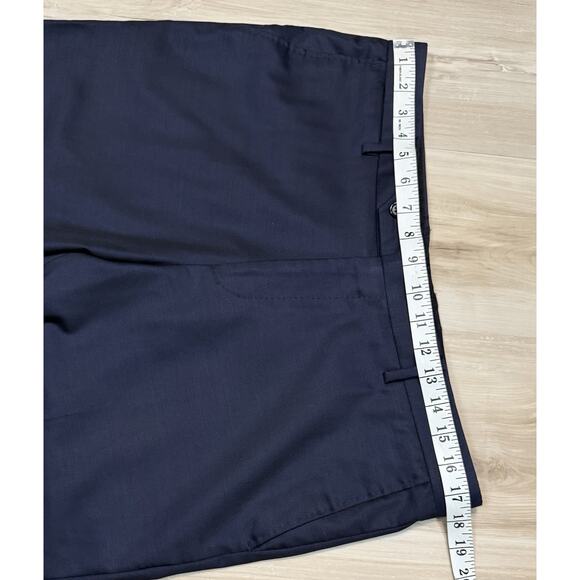 Yves Saint Laurent Mens 35 x29 Wool Pants Navy Blue Lightweight Smooth Size 35 - Picture 10 of 15